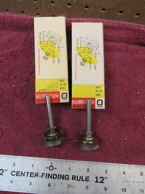 (2) NOS Vintage Ohmite CU-5021 2521 2.5k + 5K OHM Potentiometer Type U-Linear