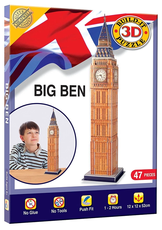 Rompecabezas 3D de Chestwell Games - Big Ben 47 piezas