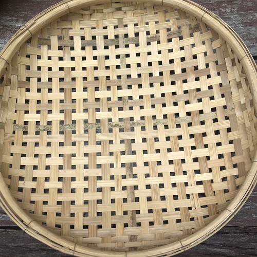 Vintage Thai Handicraft Wicker Round Shape Bamboo Tray Sieve for Drying Food 12" - Picture 57 of 59