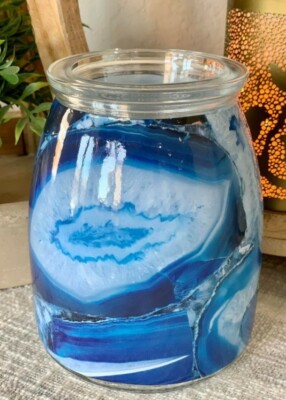 Scentsy BLUE AGATE  Full Size Warmer * New in Box NATURAL Vibe & ZEN