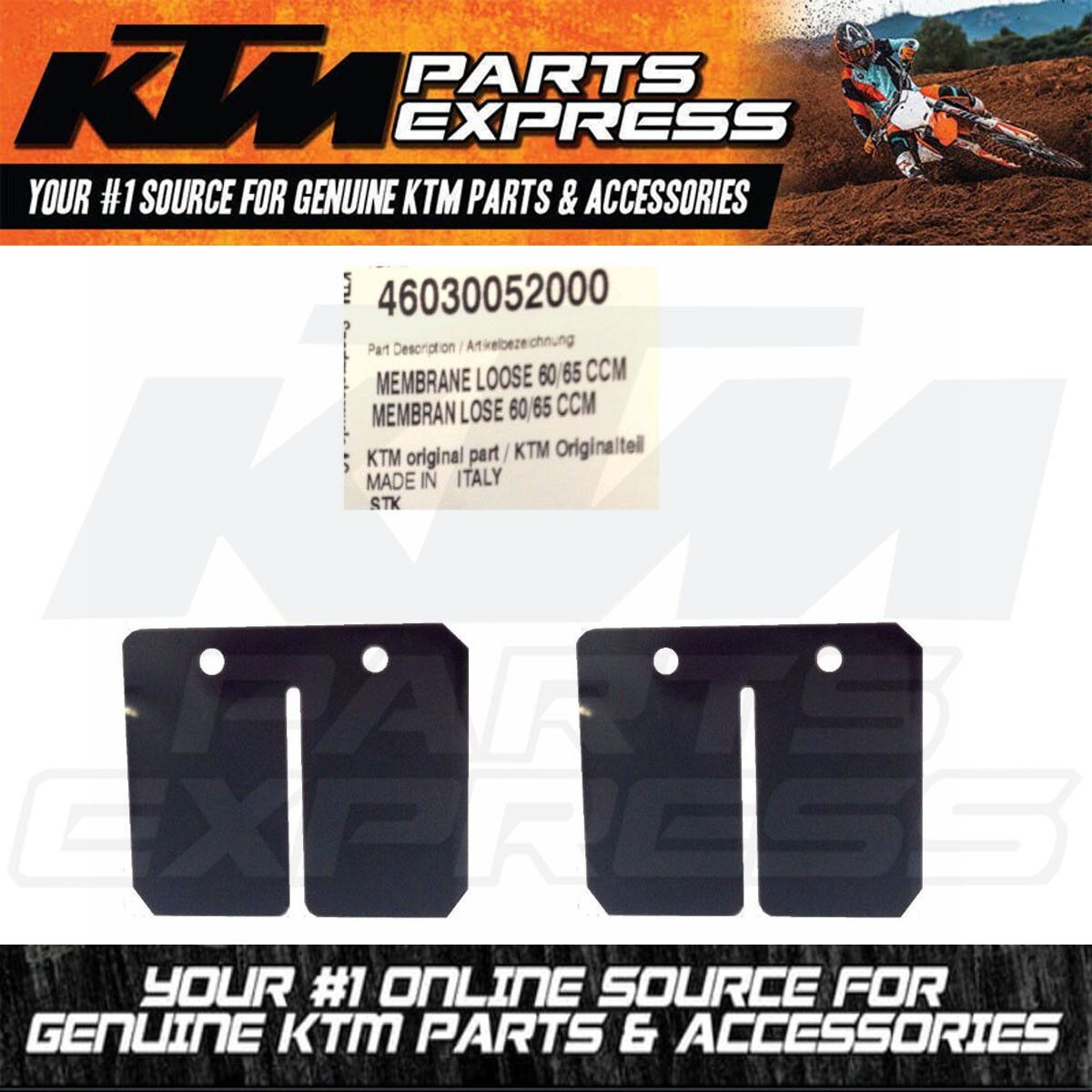 NEW OEM KTM BLACK MEMBRANE LOOSE 50 60 65 JR SR ADVENTURE SX PRO  