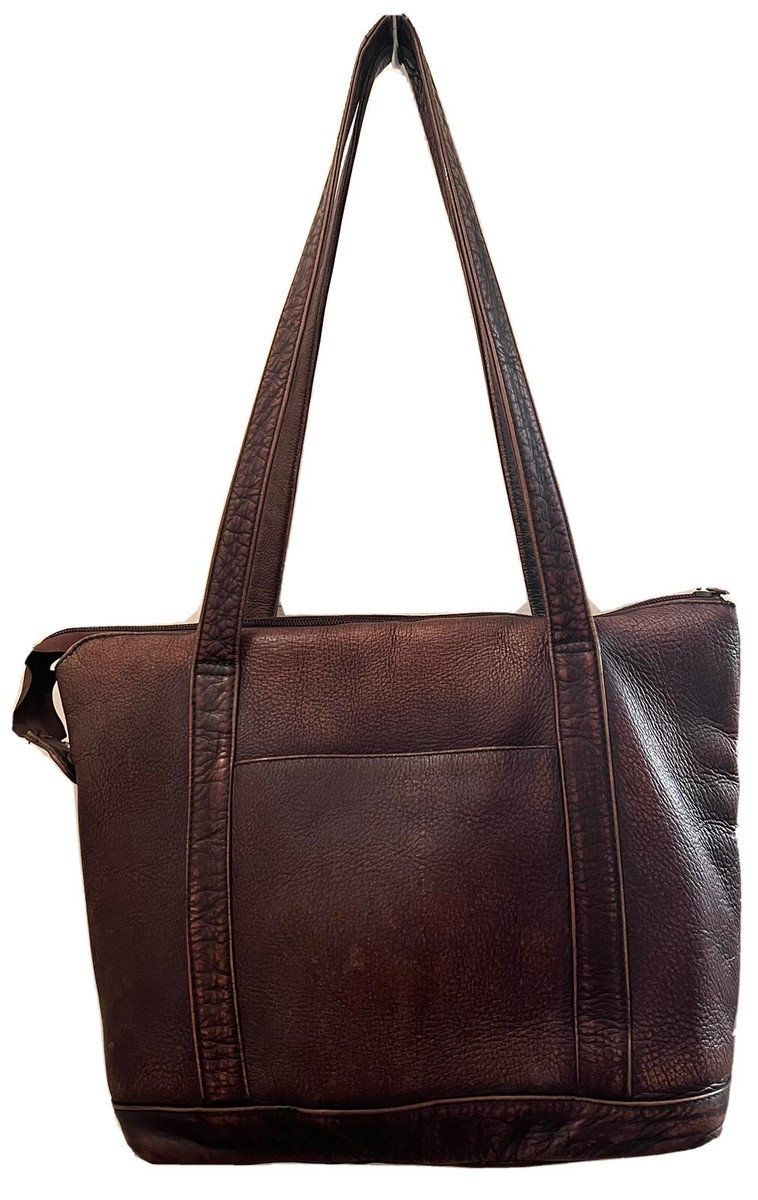 ★HEEARI★ [3rd Reorder] Ange Fur Tote Bag_Brown Vintage Leather and Fur Handbag - Brown | Manière De Voir USA