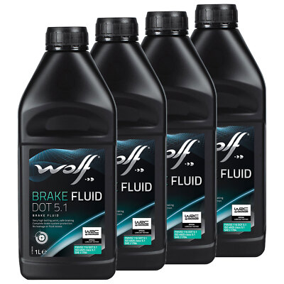 Bremsflüssigkeit WOLF BRAKE FLUID 5038 DOT 5.1 4 X 1 Liter für Beta Eikon 50 LC