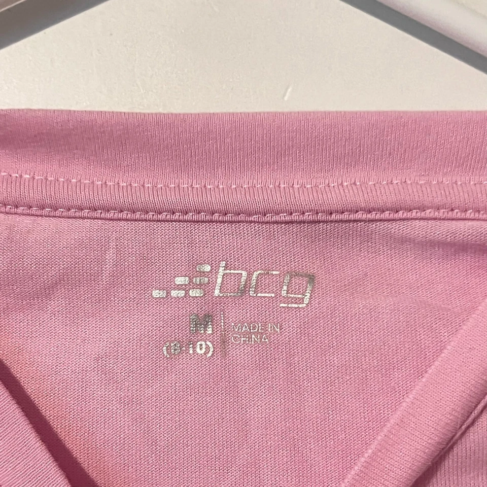 Camiseta Bcg Niñas Talla M (8-10) Rosa Bordada Arco Iris Colorida Chica Foto 3 de 4