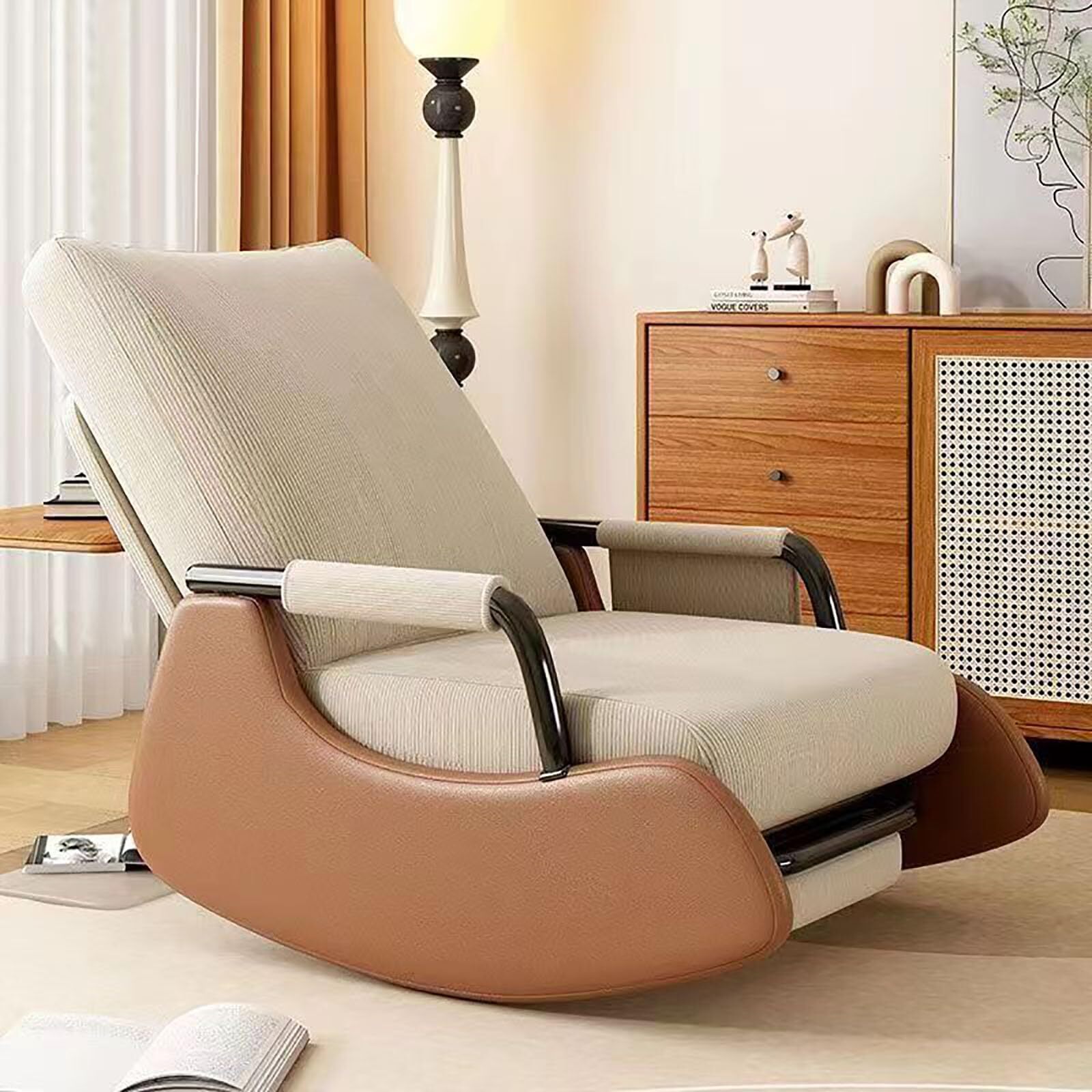 Sillón Mecedora con Reposapiés Elástico