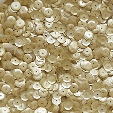 8mm Cup Sequins Facet Paillette ~ Gold Semi Matte ~ Made in USA