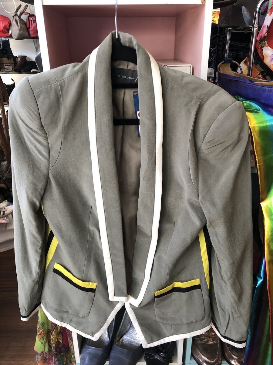 Arthur Galan Elegant Silk Jacket Size Australia - Main Image