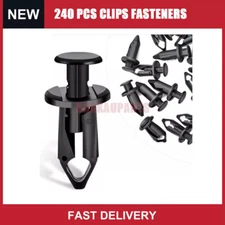 240x Clips for 8mm Hole Plastic Rivets Retainer Fender Bumper Push Pin Fastener