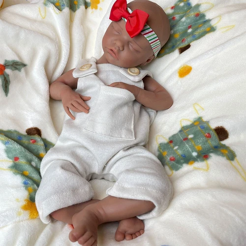 18 Zoll Vollsilikon Reborn Baby Puppe Handarbeit Lebensecht Sammlerstück Neugeborenes Mädchen - Bild 4 von 12