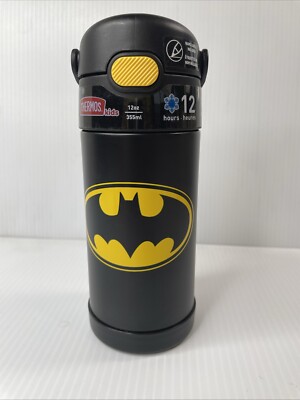 Thermos Bottle, Batman Logo FunTainer 12oz Stainless Steel, Insulated Kids