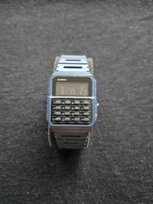 Casio CA-53WF-2BEF Calculator Watch - Blue - with Box & Manual