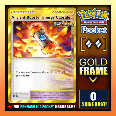 Pokemon TCG Pocket - Ancient Booster Energy Capsule - 🟨 GOLD FRAME 🟨 - Fast