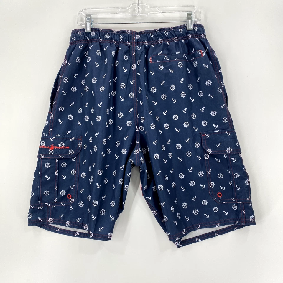 BEVERLY HILLS POLO CLUB Hombre Bañador Pantalones Cortos Talla Grande Azul Marino Náutico Foto 2 de 4