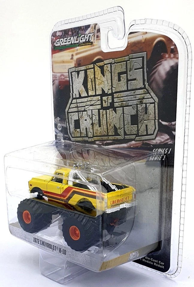 Greenlight 1/64 Scale 49010-F - 1972 Chevrolet K-10 - Yellow - Image 3 of 4