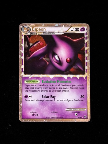 Pokemon Espeon 81/90 HS—Undaunted Rare Prime 2010 Silver Border Mod Play