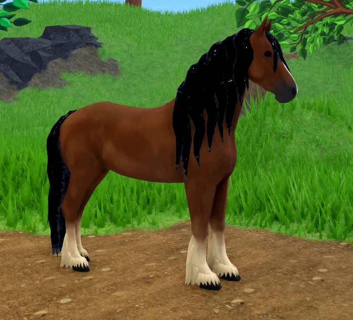 Wild Horse Islands Roblox Obsidian Chestnut Friesian IUH | eBay