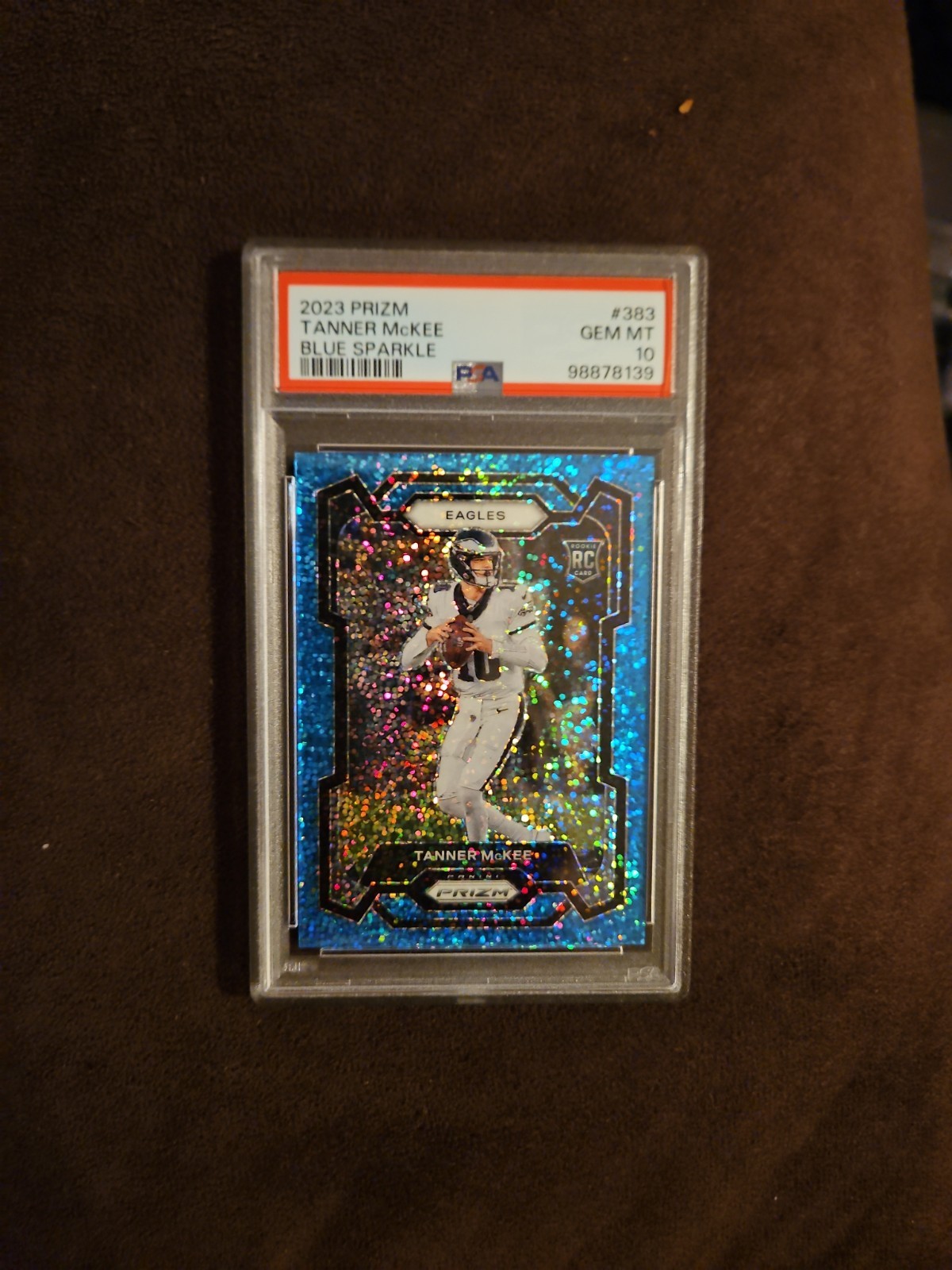 Tanner McKee Panini Prizm #383 Blue Sparkle
