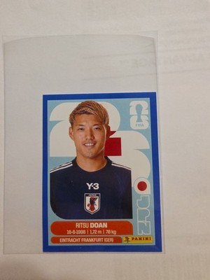 2026 Panini Fifa World Cup Japan Ritsu Doan Blue Parallel Sticker JPN 14