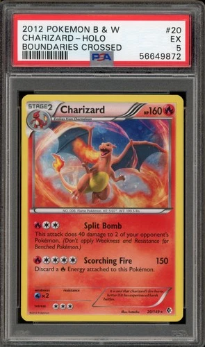 Pokemon Charizard Boundaries Crossed Holo Rare #20 PSA 5