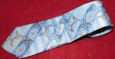 ROBERT TALBOTT CARAMEL LIGHT BLUE/WHITE/BROWN FLORAL TIE - TIES - DESIGNER TIES