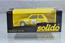 CG894 Solido #81 1:43 Peugeot 104 ZS Rallye d'Antibes 1975 #59 A+/b