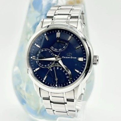 Orient Star Retrograde DE00-C0-B Blau Automatik Herrenuhr Gebraucht...