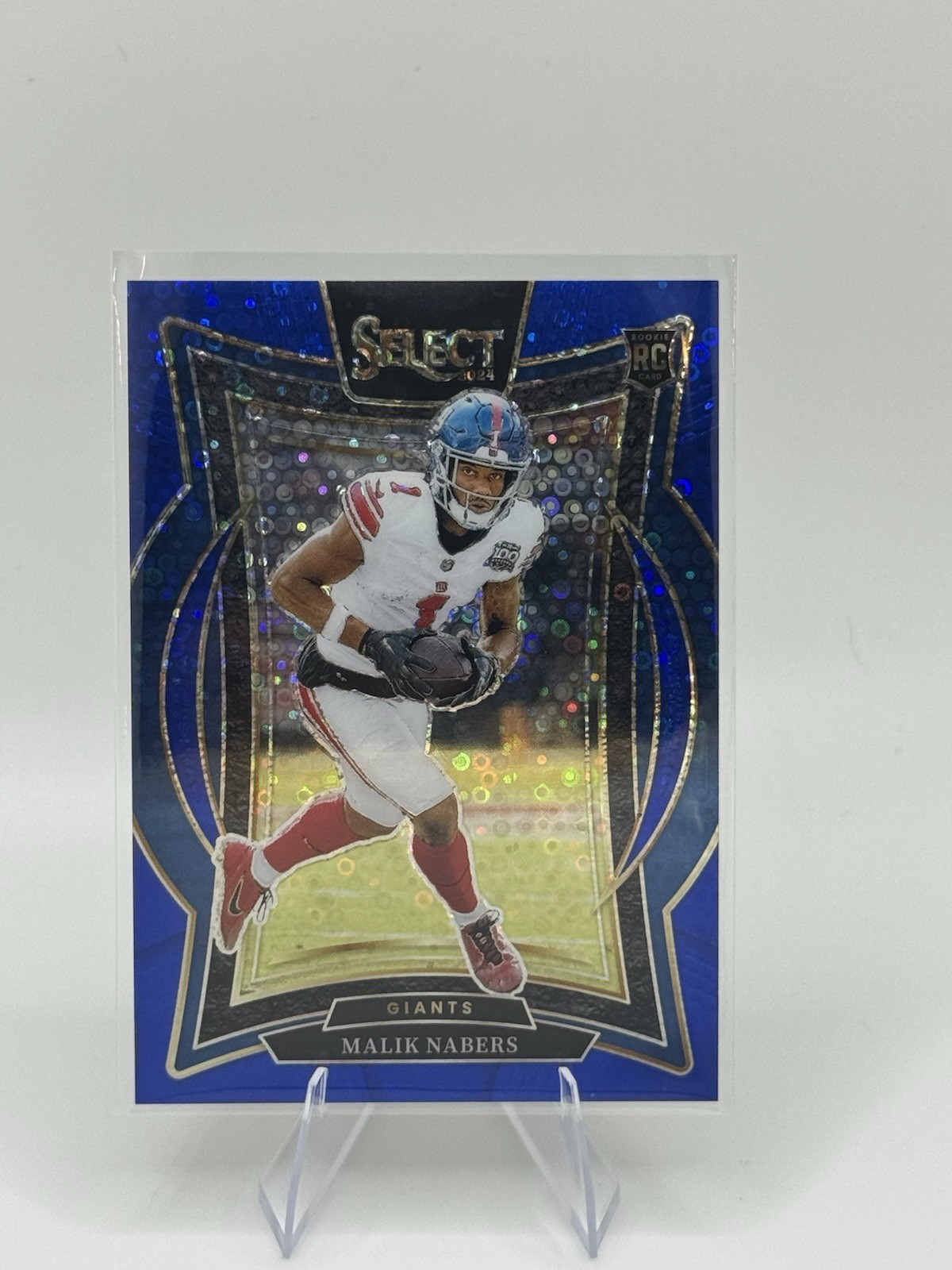 2024 Select H2 Malik Nabers Concourse Level Blue Disco 07/25 Giants Color Match