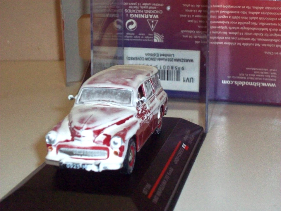 IXO 1/43 IST186 1960 WARSZAWA 203 Kombi Snow Covered Limited Edition 1 of 480pcs - Immagine 3 di 4