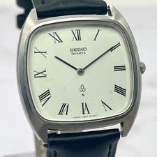 SEIKO Chariot 7820-5020 Quartz Watch 33mm Rectangular Silver Roman Dial 1970s