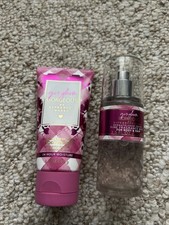 2 Pc Set Bath And Body Works Gingham Gorgeous Fragrance Mist , Cream NEW
