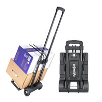 Sackkarre Klappbar 35KG Transportkarre Teleskopstange 2 Expanderse