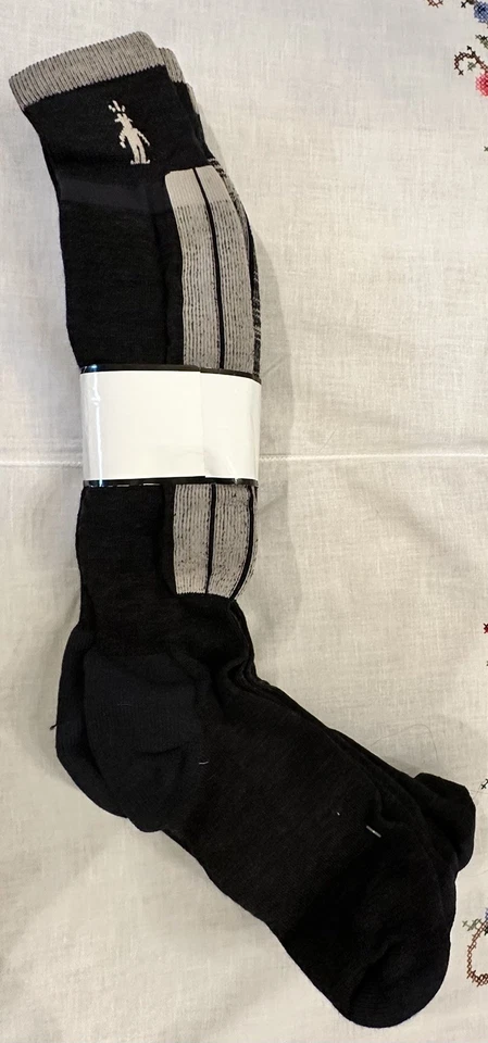 Smart wool Black/grey thermal Knee-High socks Size Sz 9-14. Pack of 3 unisex. - Image 2 of 4
