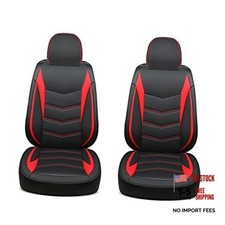 Tacoma 2005-2023 Front-Only Seat Covers - Pair - Black  Red