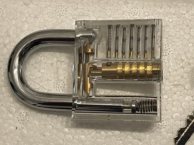 Lock Fast Practice Set 15 PCS Stainless Steel Tools Transparent Training