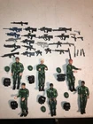 G.I Joe Set Of 6 Lot Of 6 Helmets And Backpacks And Lots Of Guns