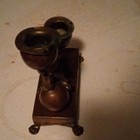 Metal Bird Art Deco Candelabra Tea Light Holder, Brown/Green, Freestanding — photo 2