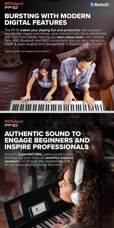 Roland FP-10-88-key-Digital Keyboard-W/ wireless connectivity - Image 4 of 4