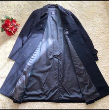 BURBERRY Pre-Owned Vintage 'S Cashmere Long Coat Navy