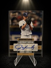 2010 Upper Deck James Shields Autograph #33 Rays "Big Game James" Sig Sensations