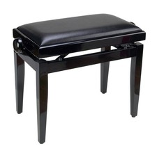 AP Deluxe Adjustable Height Piano Bench Black