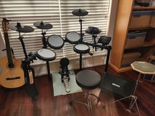 Donner DED-200X Electronic Drum Set, Electric Drum Kit with Quiet Mesh Drum Pads