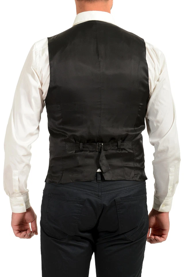 Chaleco con botones Dolce & Gabbana para hombre estampado geométrico 100 % lana EE. UU. 38 IT 48 Foto 3 de 4