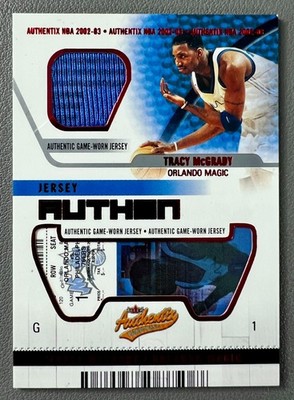 Tracy McGrady 2002-03 Fleer Authentic Game-Worn Jersey Unripped Red #JA-TM /50