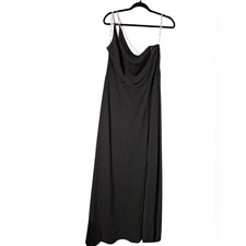 David’s Bridal Black Rhinestone Strap Evening Gown Size 14
