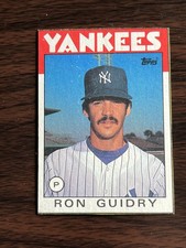 1986 Topps #H Ron Guidry Box Bottom  NM New York Yankees