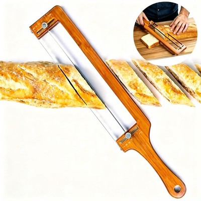 Adjustable Bread Knife for Homemade Bread   Manual Sourdough Bread Slicer wit...