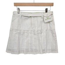 Vintage Disney Winnie the Pooh Pleated Skirt White Cotton Size 3 Womens Small