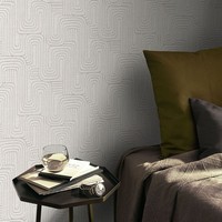 Vliestapete Muster Grafisch Linien Creme Beige Metallic 10461-02 (2,19€/1Qm)