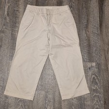 Sonoma Life + Style Women's Khaki Beige Capri Pants Size 4 Cotton Blend