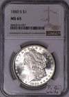 1880-S Morgan Dollar NGC MS-65; Premium Quality White